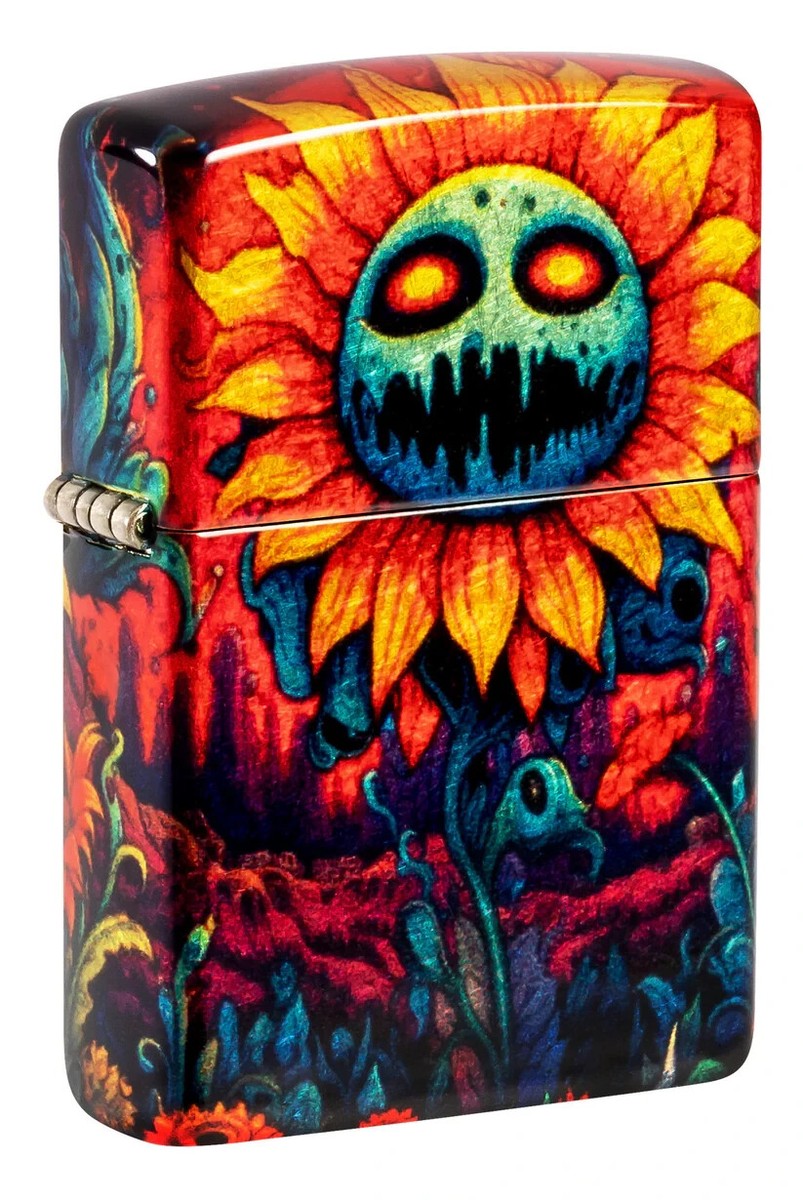 Zippo 46267, Ghoulish Sunflower Design, 540 Fusion Windproof
