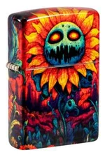 Zippo 46267, Ghoulish Sunflower Design, 540 Fusion Windproof Lighter, NEW
