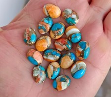 10x14mm SPINY OYSTER COPPER TURQUOISE CABOCHON OVAL SHAPE LOOSE GEMSTONE 10 pcs