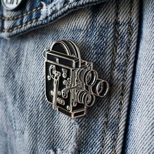 16mm film movie camera enamel pin For filmmakers, movie lovers and production 