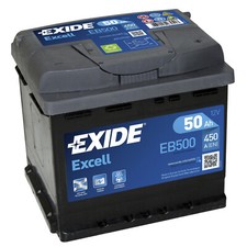 Batteria Auto Exide Excell Eb500 50Ah 450A 12V = Bosch Varta Fiamm Yuasa Speed