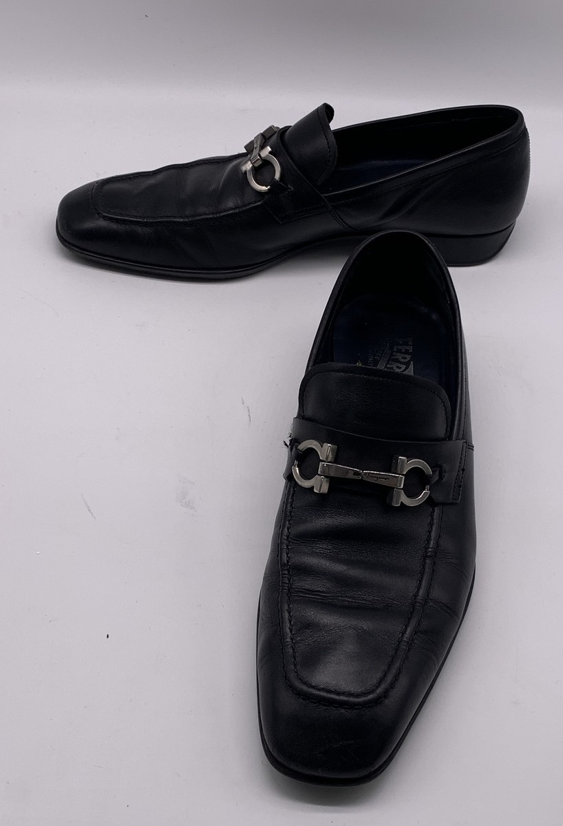 Salvatore Ferragamo black leather bit mens loafer sz 8.5D | eBay display picture 1