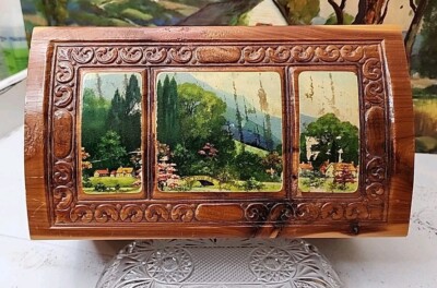 Vintage Handcrafted Wood Cedar Keepsake Box 1950 s 