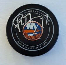 Pierre Turgeon Signed Autographed Official NHL Game Puck New York Islanders HOF