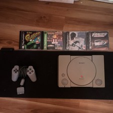 Sony PlayStation 1 Gray Console w/ Controller & 4 Games Collection