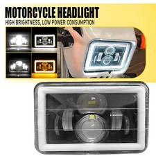 Motorcycle Headlight Square LED H4 Motorbike For Universal Cold White Waterproof