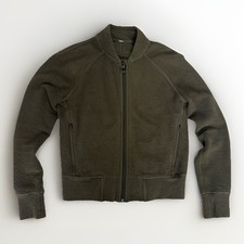 Lululemon On Repeat Bomber Jacket Womens Sz 4 Army Green Lightweight Preppy EUC