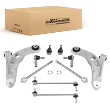 10pcs Front Lower Control Arm w/Ball Joints Tie Rod for Jeep Cherokee 2014-2018