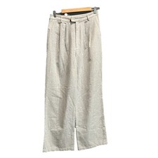 Reformation Light Gray Wide Leg Women's Wool Blend Pants Size 8