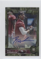 2015 Topps Chrome Mini Rookies STS Camo Refractor 57/75 Dres Anderson Auto 9u7