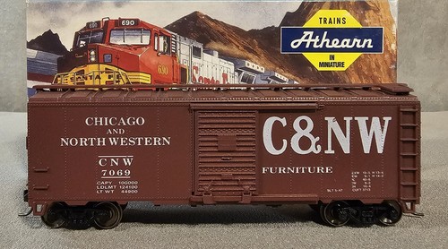 Coche caja puerta única Athearn escala HO Chicago y North Western 40' Kadee CNW 7069 | Zustand: Used
