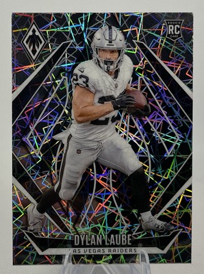 2024 Panini Phoenix Dylan Laube #180 Lazer Prizm Las Vegas Raiders Rookie