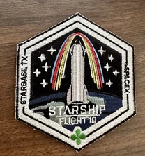 Original Space Starship Flight 10 Mission Program Patch 3.5”