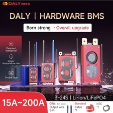 Daly BMS 3S-16S 12V-60V 15A-200A Li-ion LiFePo4 BMS Common Port with Balance+NTC