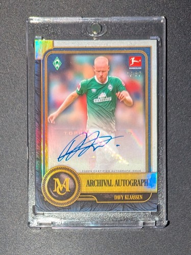 2019-20 Topps Museum Collection Bundesliga Davy Klaassen Gold Auto /50 Archival