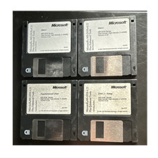 Microsoft MS-DOS 6.22 Plus Enhanced Tools 3.5" Floppy Disk Set 4 Disks. Rare.