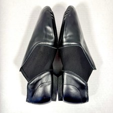 Jazz Dance Split Sole Black Vegan Leather Slip-on Shoe Adult Womens 8.5