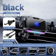 Wireless Car Charger 360 Rotation Mount 15W Fast Charging Auto Clamping Holder