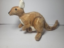 Vtg Dakin Kangaroo plush Mom Mama and Baby Joey Stuffed Animal 1975 12  