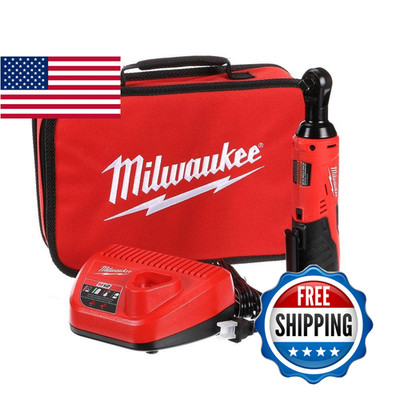 Milwaukee 2457-21 3/8-In Cordless M12 Lithium-Ion Ratchet Kit Ratchet Kit