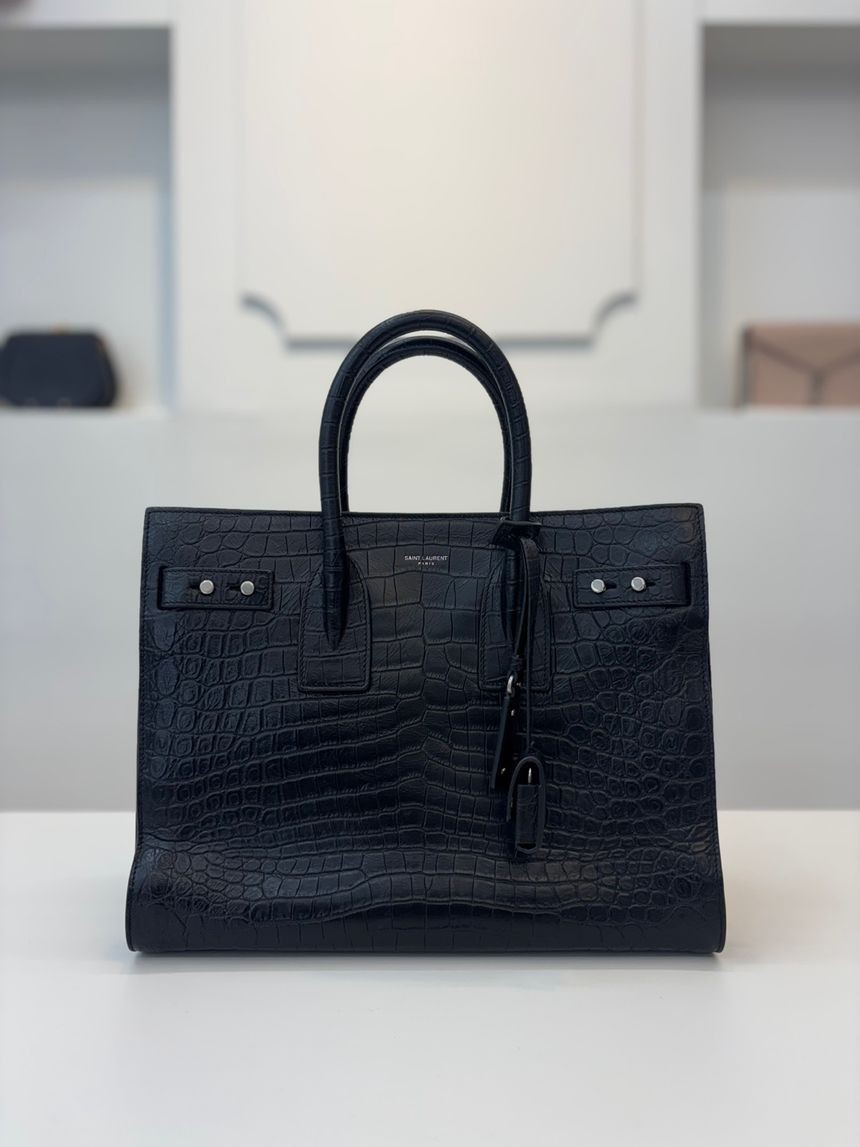 Saint Laurent Crocodile Supplement SAC JOUR Sac de Jour tote e borsa a tracolla