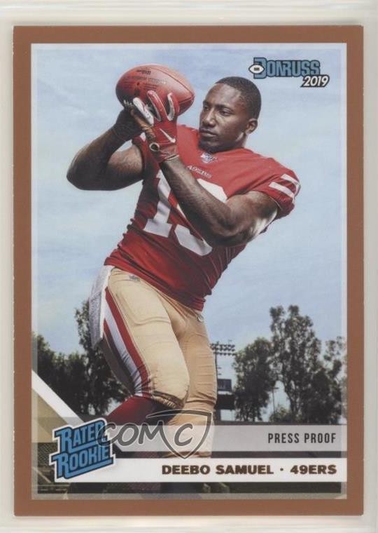 2019 Panini Donruss Rated Rookie Press Proof Bronze Deebo Samuel #317 0hk3
