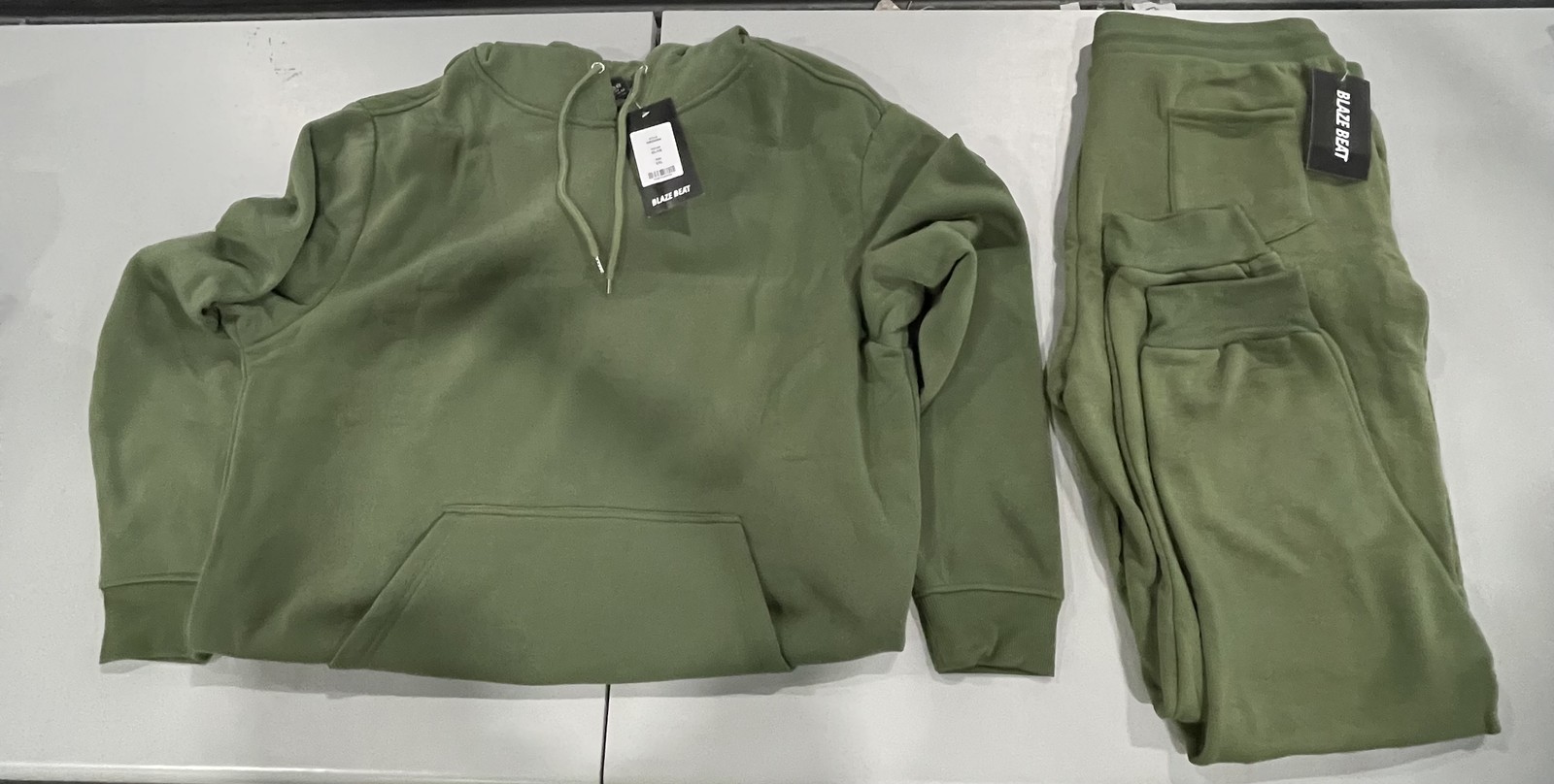 СПОРТИВНЫЙ КОСТЮМ BLAZE BEAT ИЗ 2 ПРЕДМЕТОВ - РАЗМЕР: МУЖСКОЙ 3XL - ОЛИВКОВЫЙ