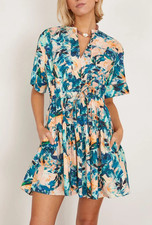 NWT Ulla Johnson Nadira Mini Dress in Delphinium Size 2 $450