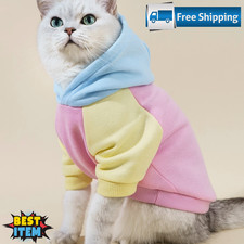 Pets Hoodie for Cats Dogs Soft Color Block Designed for Winter Autumn Season