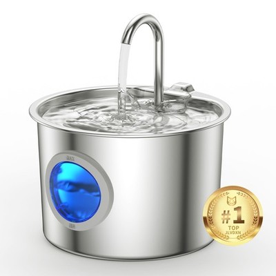 Cat Water Fountain Advanced 304 Stainless Steel 2.2L/74oz with Detachable Tank