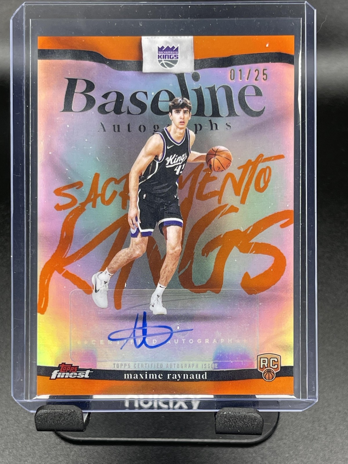 2025-26 Finest #BA-MR Maxime Raynaud Baseline Autographs Orange Refractor #/25
