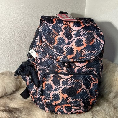 NWT Kipling Citypack S Backpack - Cobra Diva Print - Cute Gorilla!