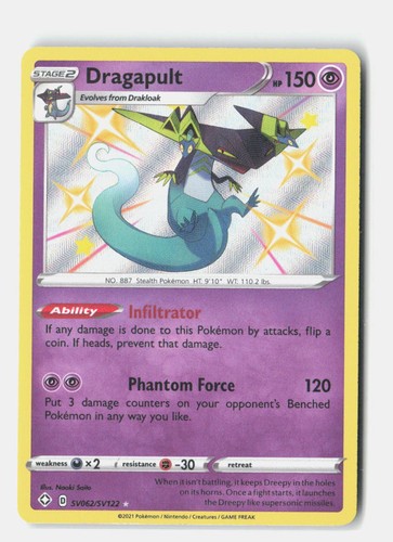 Dragapult Shiny Holo Rare Shining Fates: Shiny Vault SV062/SV122 NM