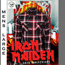 DIXXON FLANNEL x IRON MAIDEN Flannel Shirt Collab - Men's Large