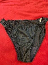 Vtg 1970  s Coy Sheer Nylon Panties USA Med Black