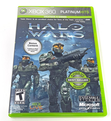 XBOX 360 Halo Wars Platinum Hits Used Tested Works No Manual