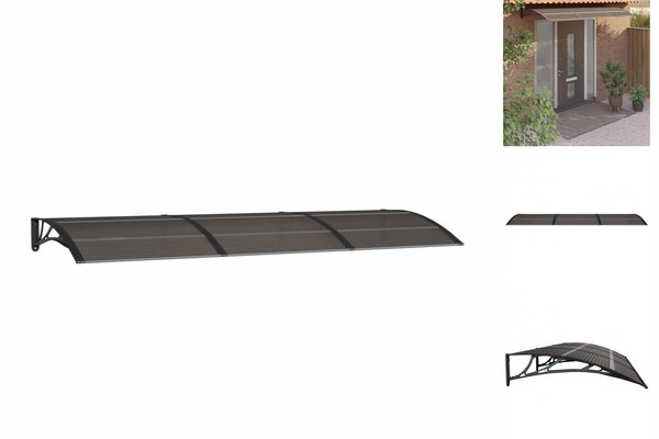 TüRvordach Schwarz 300X100 Cm Polycarbonat HaustüR Vordach Regendach-image