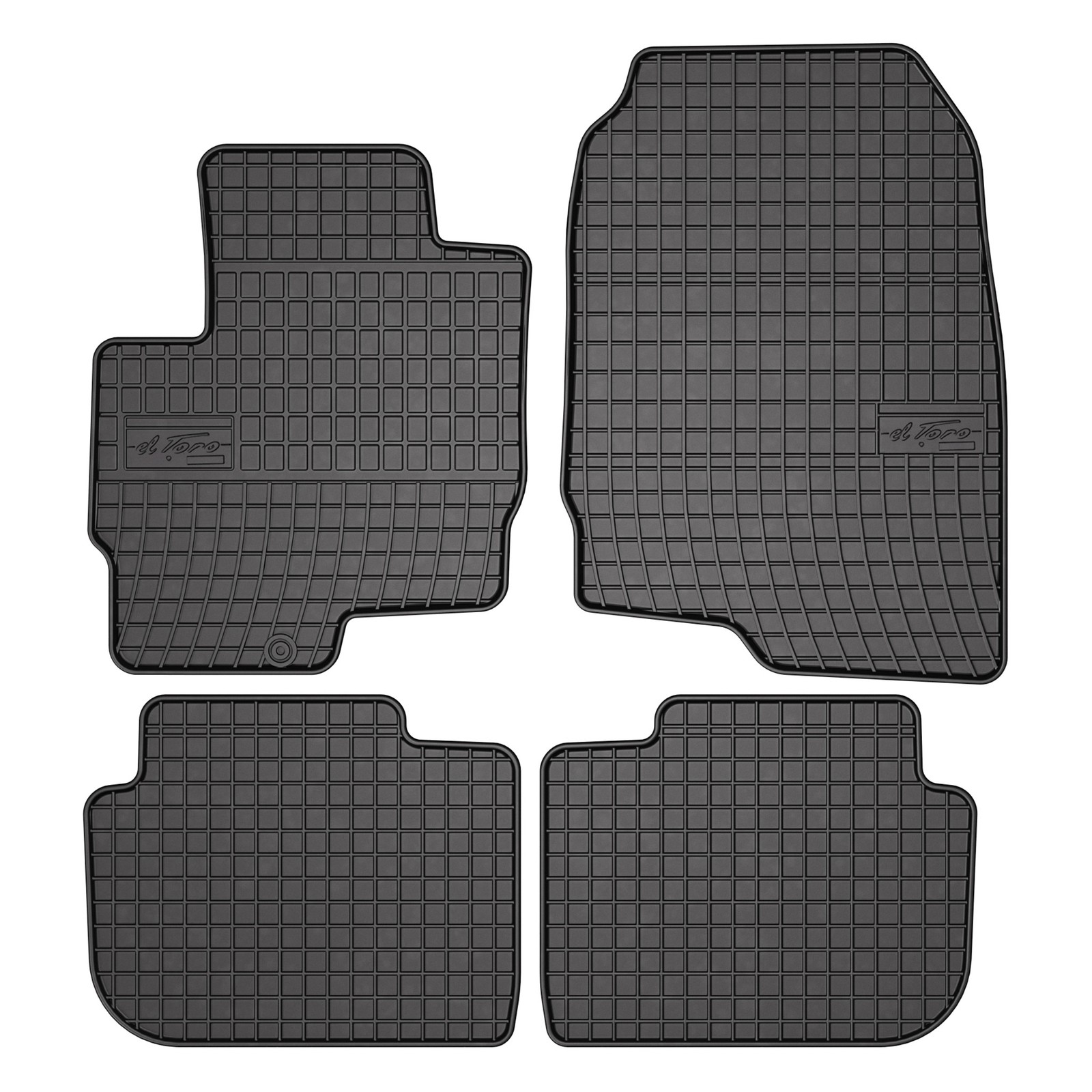 Tapis de sol Mitsubishi Colt 2008-2012 en caoutchouc noir OMAC