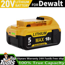 5.0AH Lithium Ion Battery Pack For DeWalt 20V 20 Volt Max XR DCB206-2 DCB205-2