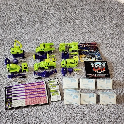 Vintage G1 Transformers DEVASTATOR w/ Accessories-Tech Spec-Instructions