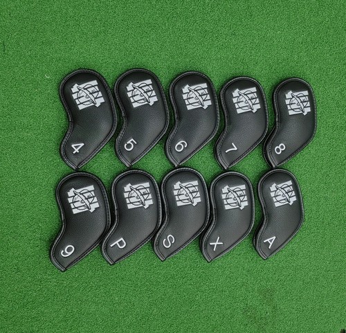 New Five bars Golf Club Cover Driver Wood Hybrid Iron Cover 135UT Black White = - Foto 25 di 33