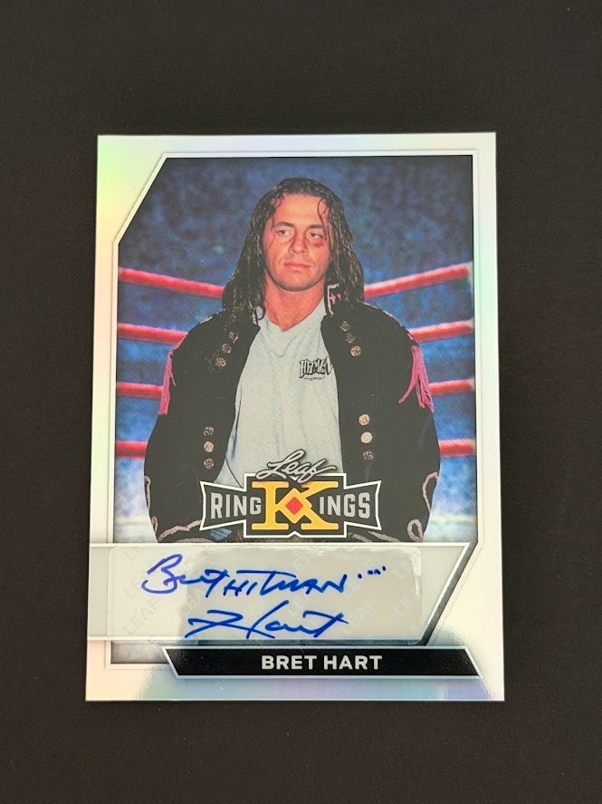 Bret Hart 2026 Leaf Metal Ring Kings Base Autograph Prismatic Silver BABH1 10/10