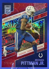 2022 Donruss Elite Michael Pittman Red Fireworks Aspirations /499 Colts