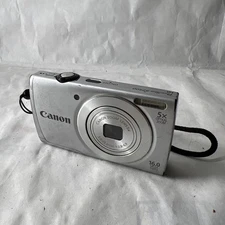 Canon PowerShot A2500 HD 16.0 MP 5x Zoom Silver Digital Camera - Tested & Works!