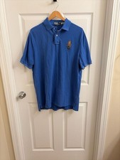 Polo Ralph Lauren Classic Fit Cotton Mesh Polo Bear Shirt Blue