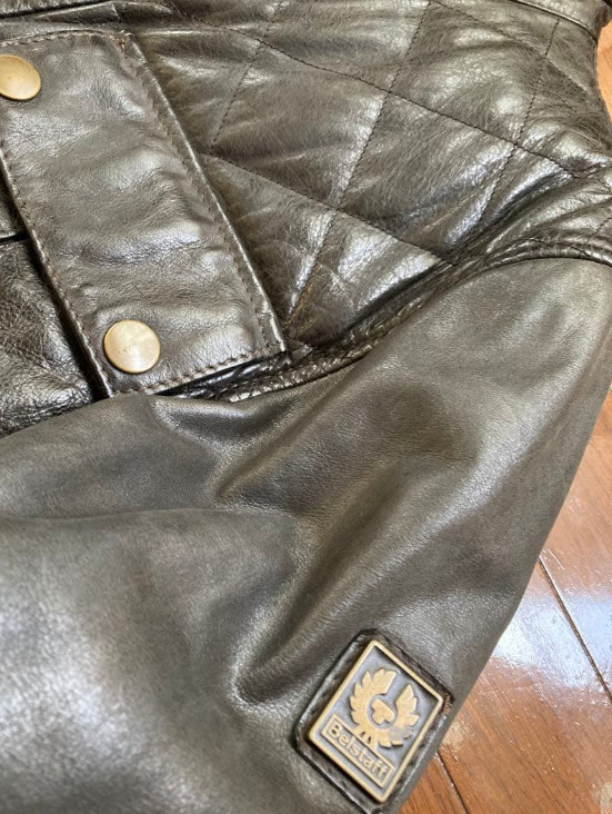 Belstaff Leather Jacket Men's Size XL Classic Biker Style image 7