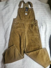 Levi's Premium Baggy Corduroy Women's Overalls Ermine Tan Women's XL NWT