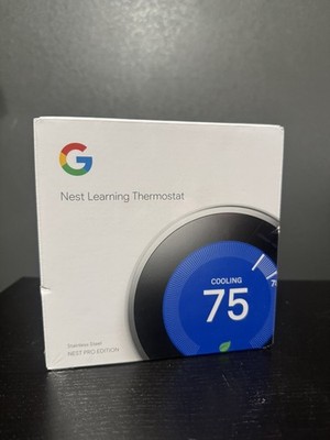 Google Nest Learning Thermostat T3008US Pro Edition Stainless Steel New in Box