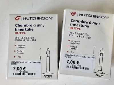 HUTCHINSON Lot de 2 chambres à air 26 x 1.85-2.125 presta 48 mm - Photo 1/2