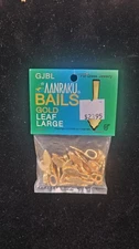 New Sealed 25 piece AANRAKU Bails Gold Plated Leaf Large For Glass Jewelry 